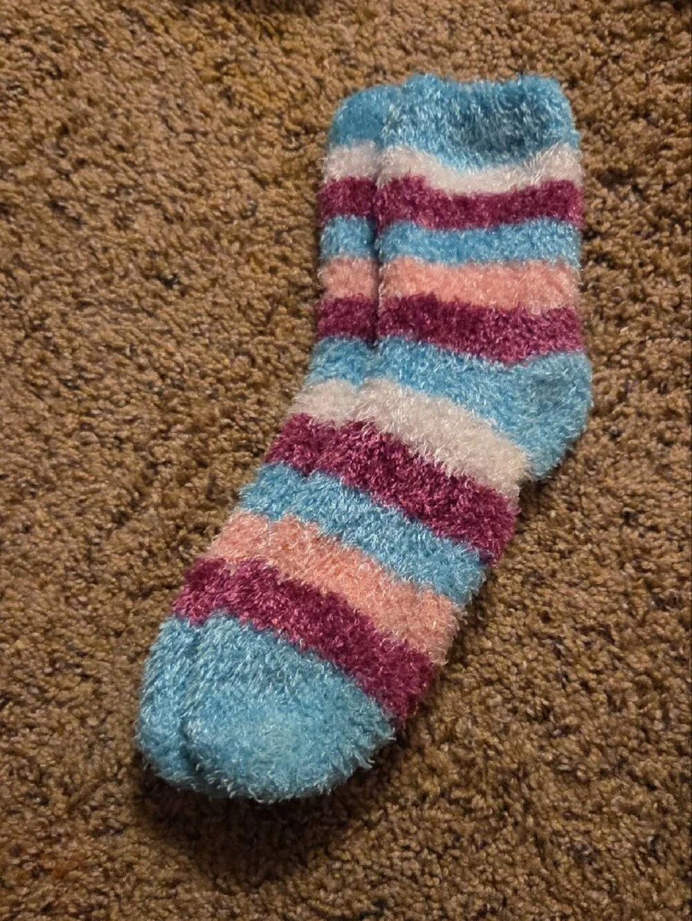 Cozy Fuzzy Socks - Pastel And Grey Mix